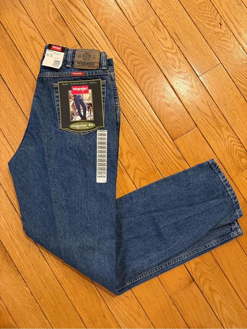 Wrangler Men’s Regular Fit Denim Jeans - Dark Blue